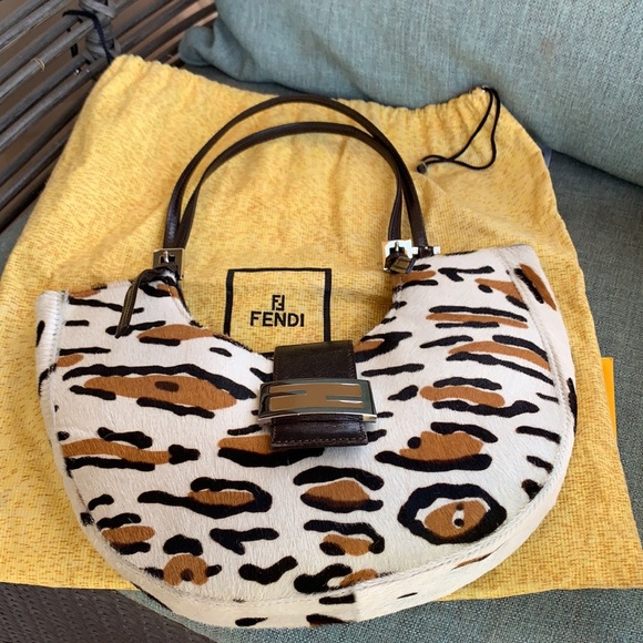 FENDI leopard print shoulder bag - Picture 8 of 14